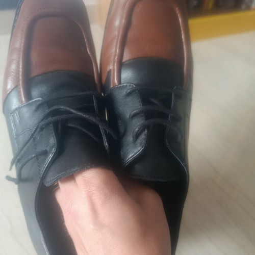 Fratelli Petridi moccasins size 37 like new, two-tone black and brown