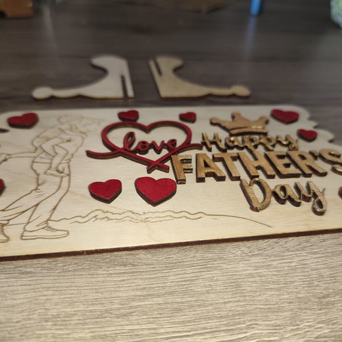 Wooden Happy Father's Day Plaque new, handmade gift for dad