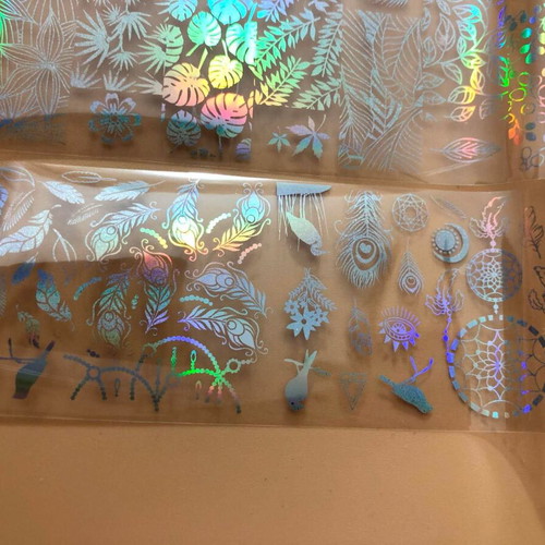 Aurora Glass holographic nail stickers new, pack of 5