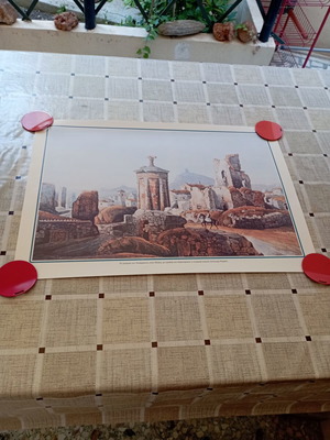 Decorative print of Lysicrates Monument in Plaka, new