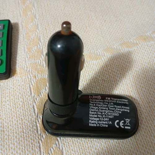 Fm transmitter for car with music via USB in cigarette lighter