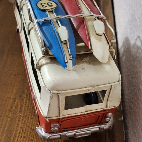 Vintage metal Hippie Van Volkswagen Type 2 like new