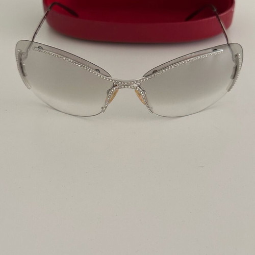 Valentino vintage 90s glasses with strass like new, silver