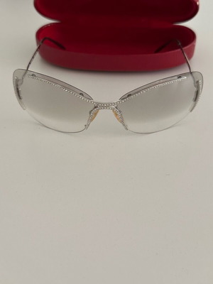 Valentino vintage 90s glasses with strass like new, silver