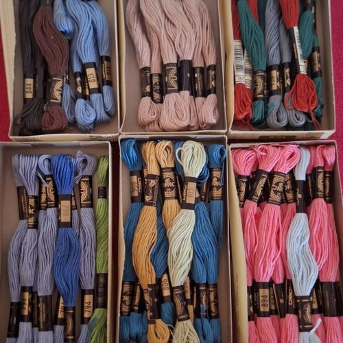 DMC mouline embroidery threads, new, assorted codes