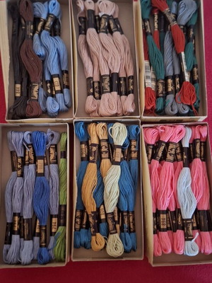 DMC mouline embroidery threads, new, assorted codes