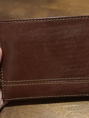 Diplomat brown leather wallet, new with box