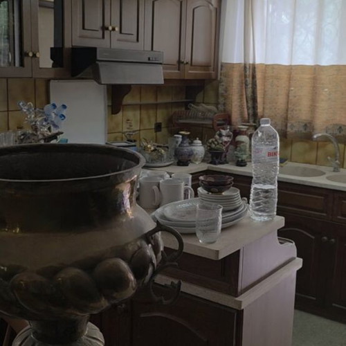 Oak Kitchen Cabinets like new, 10 meters, marble countertops