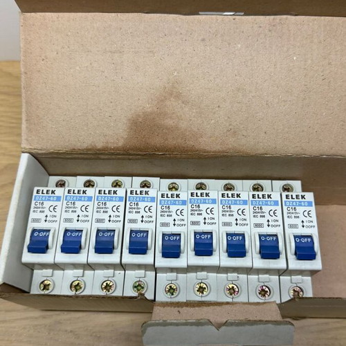 ELEK DZ47-60 C16 circuit breakers pack of 9 new