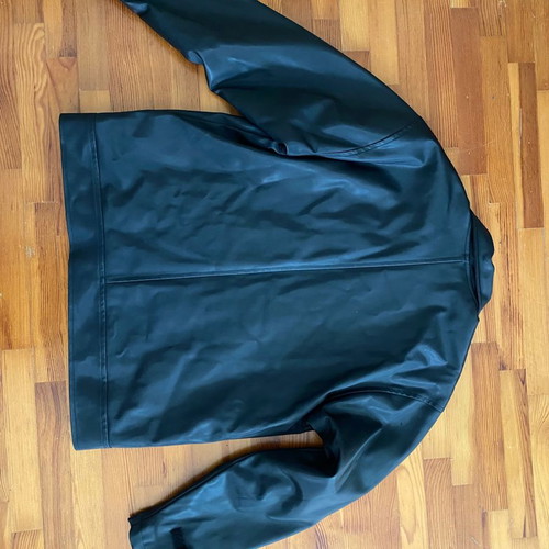 Leather jacket black large vintage used