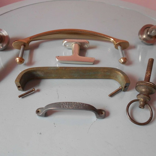 Metal door accessories used, wooden doors, 50 cm handle, knobs