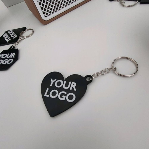 Promotional keychains new, pack of 100 pcs with 3D two-tone printing