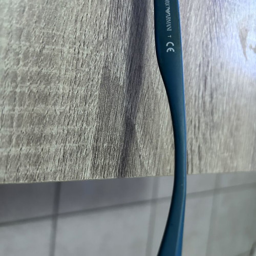 Emporio Armani sunglasses used, black and turquoise with blue mirrored lenses