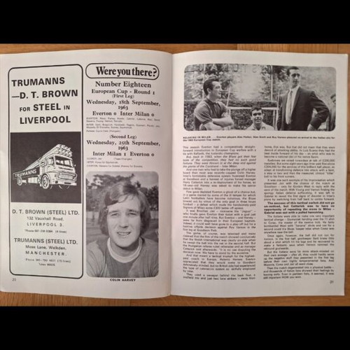 Everton Panathinaikos match programme like new, authentic