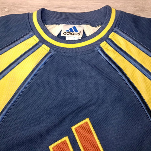 Adidas Basketball shirt like new, size Large, blue and yellow vintage
