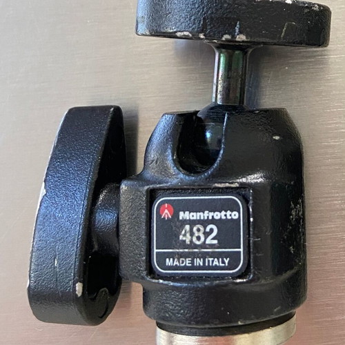 Manfrotto 482 tripod head used with adaptors