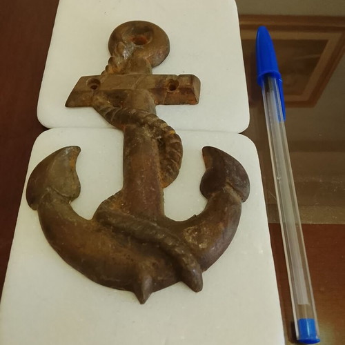 Vintage metal decorative anchor used