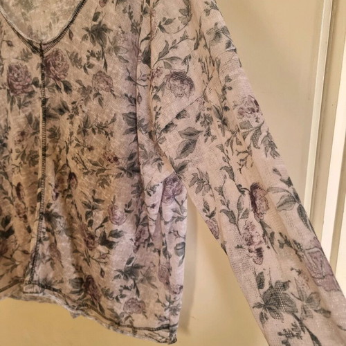 Namaste women's transparent blouse size M like new, beige multicolor