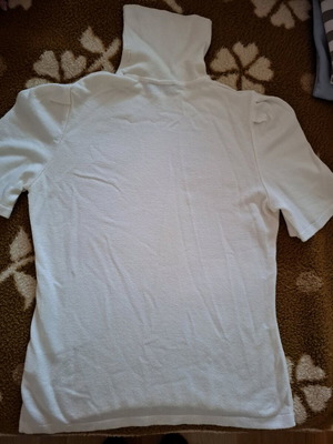 RANNIA women's short-sleeve blouse size 38 like new, ecru