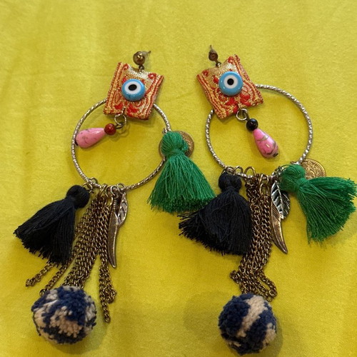 Handmade earrings used, very unique