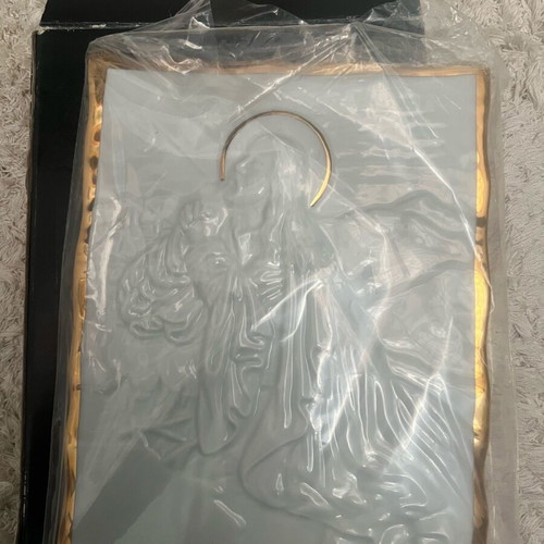 Byzantine porcelain icon with 24k gold plating new