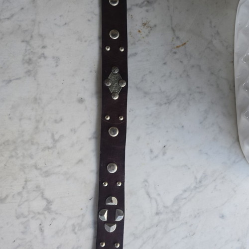 Dolce & Gabbana vintage leather men's belt, brown