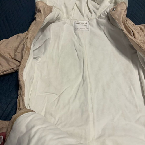 Mayoral Ecofriends Baby Jumpsuit like new, beige, 6-9 months