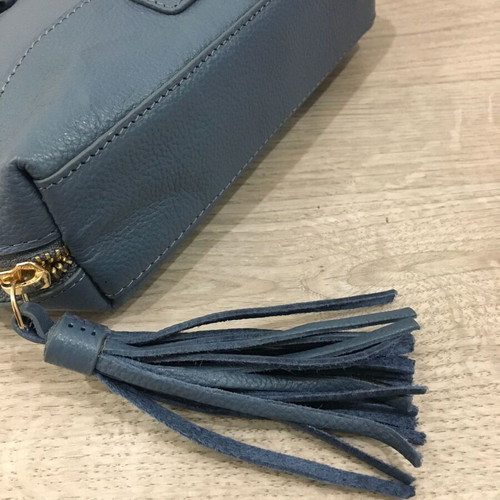 Osprey London makeup leather bag like new, blue