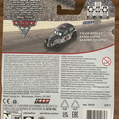 Disney Cars Caleb Worley toy car new, sealed