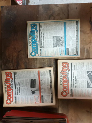 Popular Computing Weekly magazine used, 23 issues