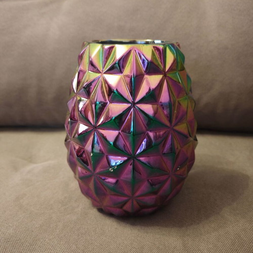 Decorative vase iridescent used