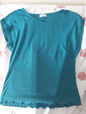 Women's knitted top like new, blue-green, size L