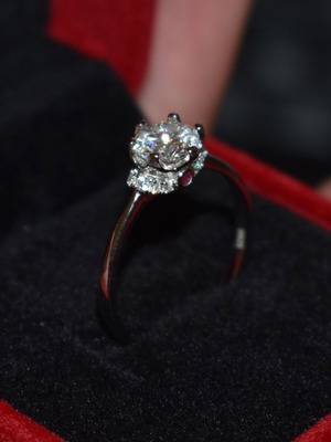 Silver Moissanite Solitaire Ring 1.00 Carat New, Size US 9