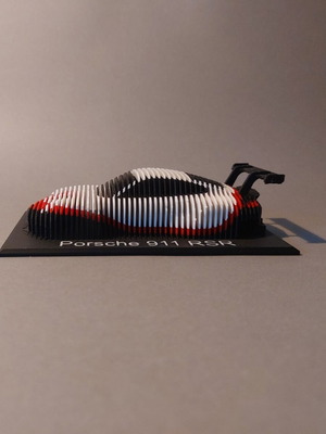 Porsche 911 RSR Layered Sculpture 3D διακοσμητικό αυτοκίνητο κατόπιν παραγγελίας