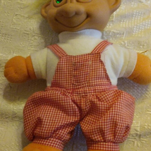 Efxoulis Doll 1992 used with worn clothes and loose hair