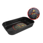 Enamel black rectangular baking tray 40 cm new