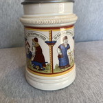 German beer stein with lid used