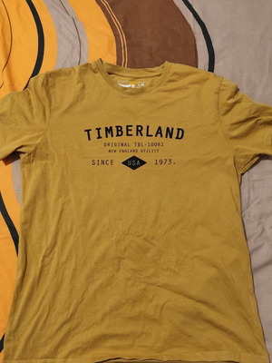 Timberland short-sleeve shirt used, size Large, deep yellow