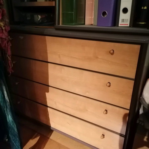 Wooden French Gautier bookcases with drawer like new