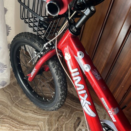 Jimix 16" children's bike used, red, needs repair