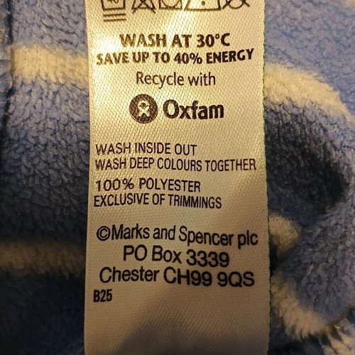 Marks & Spencer women's fleece sweater striped, like new, size UK20