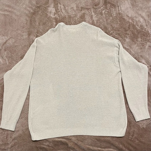 Zara loose fit knitted sweater, beige, size L