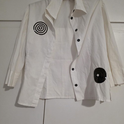 Bill Cost women's white shirt limited edition medium new with sequins