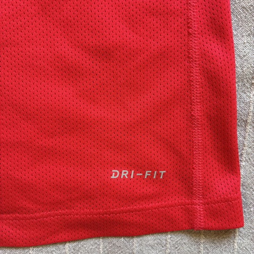 Nike Dry Miler V-Neck Running Shirt, red, size M