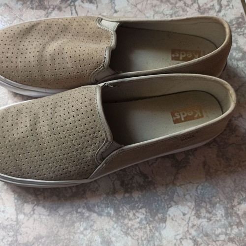 Keds Double Decker Perfore women's slip-on like new, size 41, beige brown