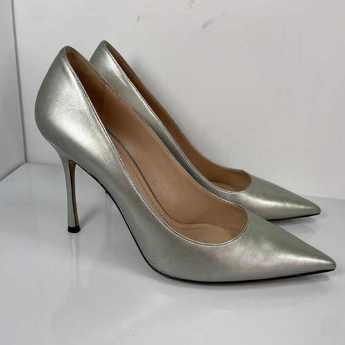 Christian Dior leather pumps size 40.5 like new, platinum color
