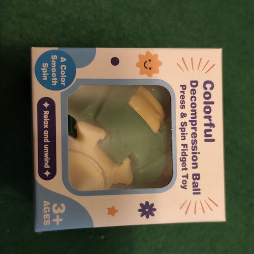 Colorful Decompression Ball Press & Spin Fidget Toy