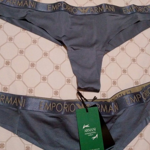 Emporio Armani women's lingerie new, blue navy metallic, size XL