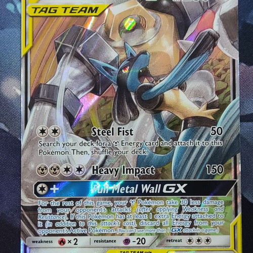 Lucario & Melmetal GX Tag Team Ultra Rare Unbroken Bonds Pokemon card
