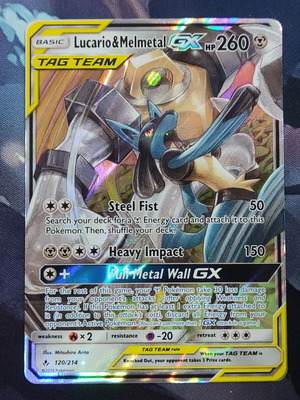 Lucario & Melmetal GX Tag Team Ultra Rare Unbroken Bonds Pokemon card